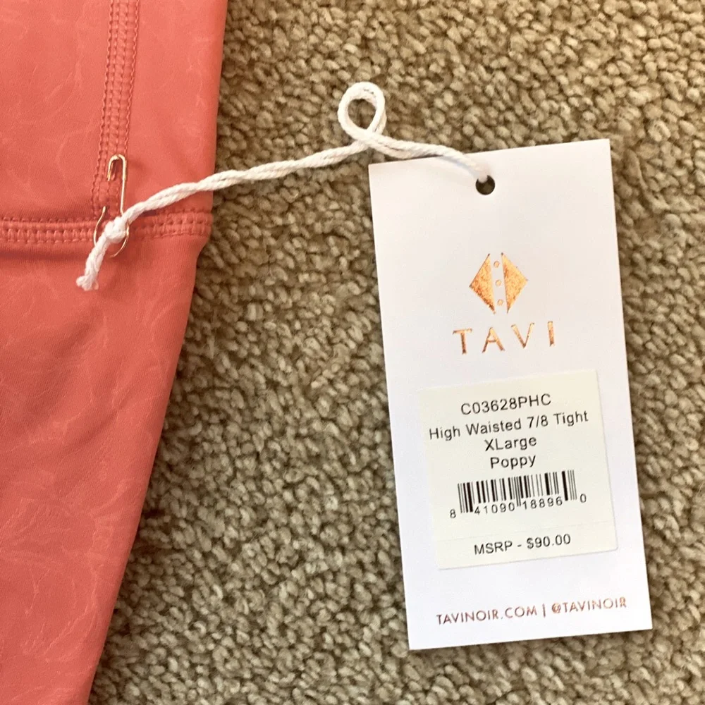 NWT Tavi Noir High Waisted 7/8 Tight in Poppy - Picture 5 of 5